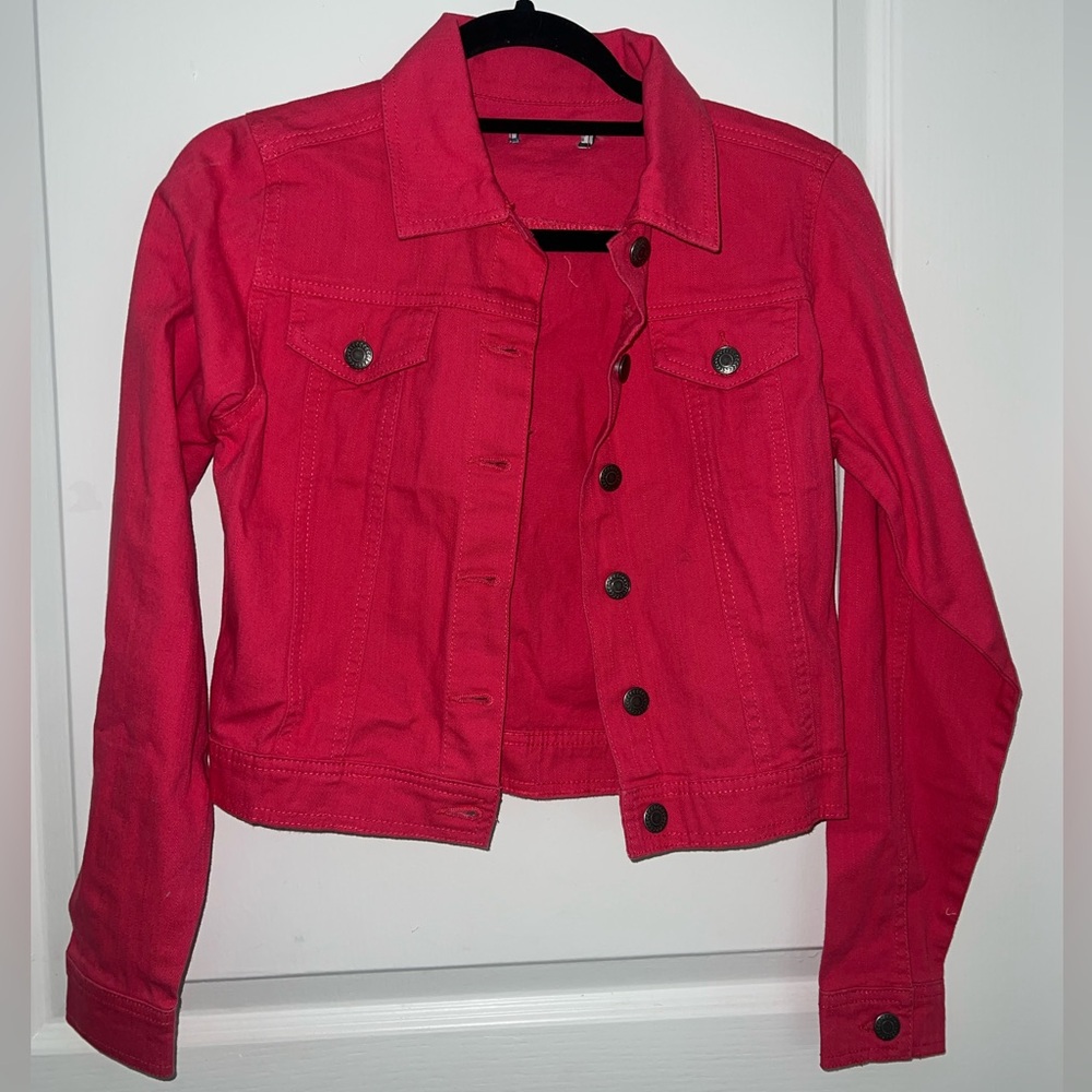 Women's Pink Denim Jacket